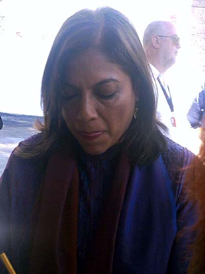 Mira Nair, regista di 'Vanity Fair', al Casino' per la conf.stampa del film